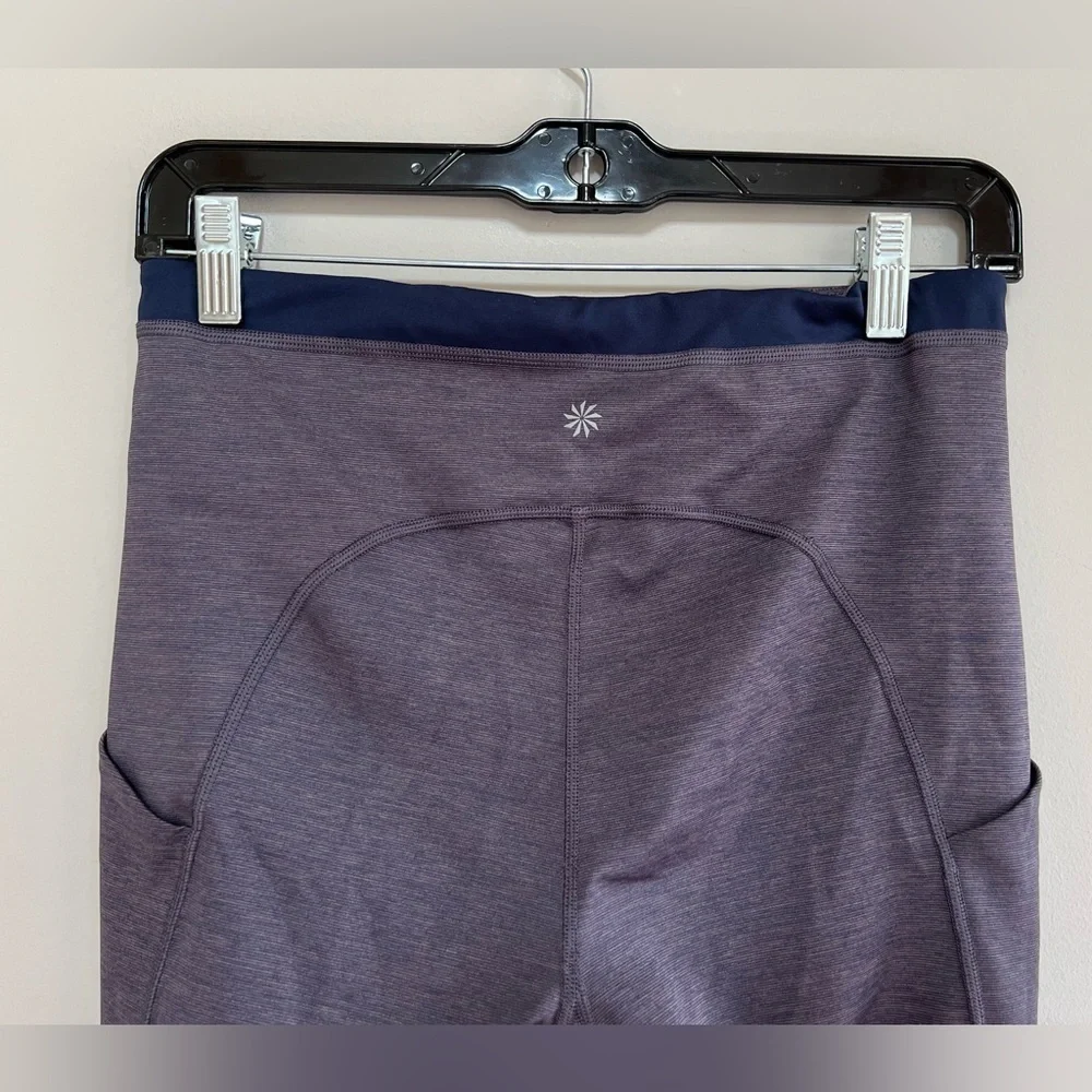 Athleta Ultimate Stash Pocket 7/8 Tight Leggings in Heather Grey/Navy, size M - Picture 5 of 11